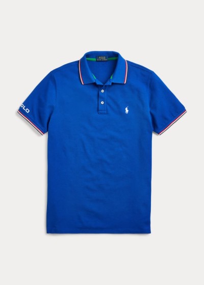 Polo Ralph Lauren Custom Slim Fit Mesh Polo Herre Danmark (GNLYU5340)